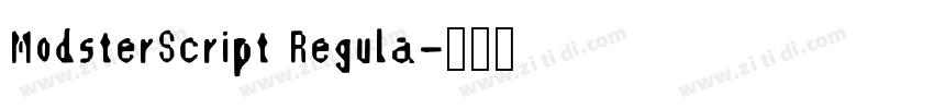 ModsterScript Regula字体转换